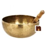Singing Bowl Handmade In Brass with Wooden Stick | Meditation Bowl | Music Therapy (9 Inches Approx) (1 Pc)