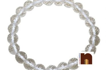 Crystal | Sphatik Diamond Cut Bracelet For Men & Women (8 MM)(1 Pc)