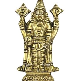 Tirupati Balaji | Sri Venkateswara Idol in Pure Brass (10 Cms) (1 Pc)
