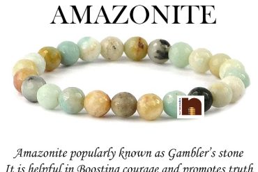 Amazonite Stone Round Beads Stretchable Bracelet (8 MM Approx) (1 Pc)