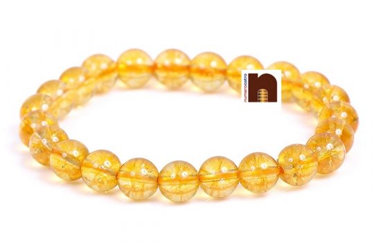 bracelet-citrine-round-beads 2