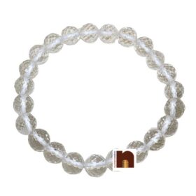 Crystal | Sphatik Diamond Cut Bracelet For Men & Women (8 MM)(1 Pc)