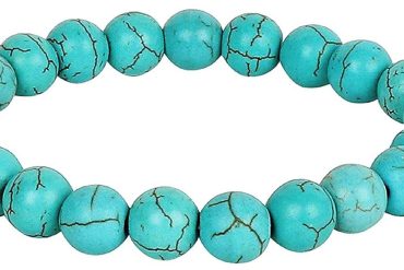 Firoza | Turquoise Stretchable Round Beads Bracelet (1 Pc)