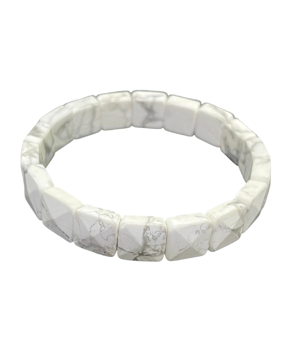 bracelet howlite pyramid 8br