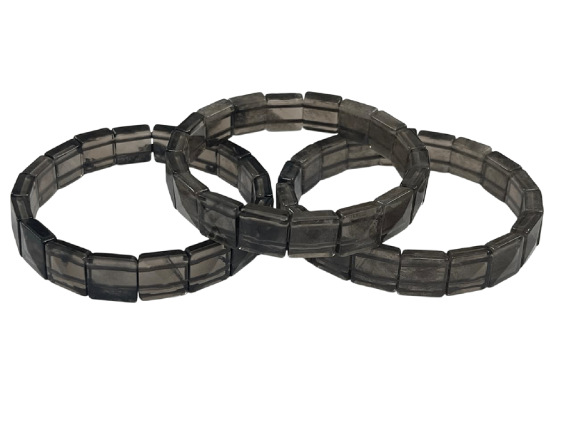 bracelet smoky quartz pyramid 11br