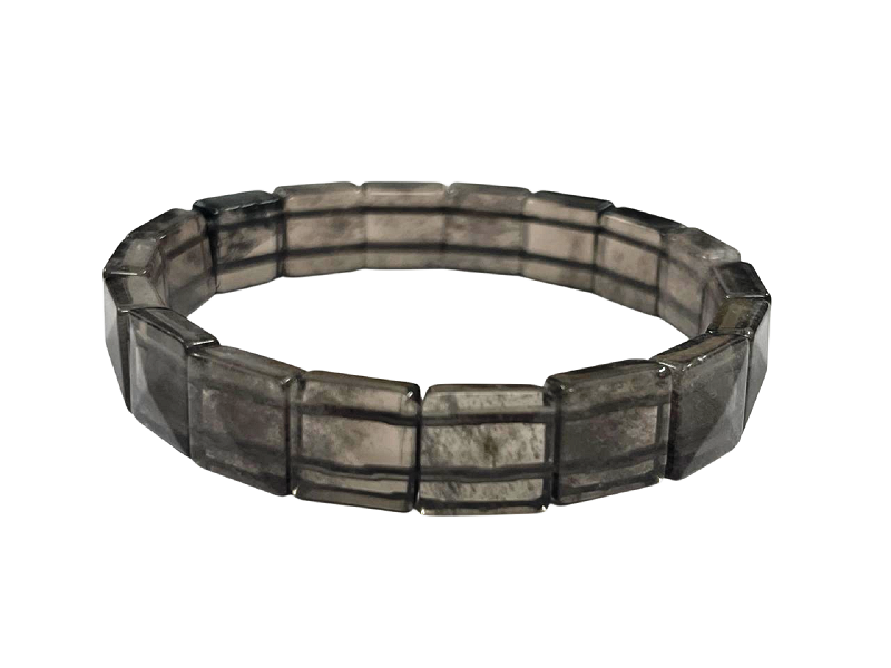 bracelet smoky quartz pyramid 8br