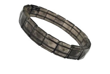 Smoky Quartz Pyramid Stone Bracelet For Men & Women (Stretchable) (1 Pc)