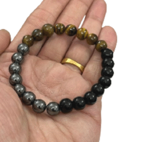 Triple Protection Bracelet For Good Luck (8MM Beads) (1 Pc)