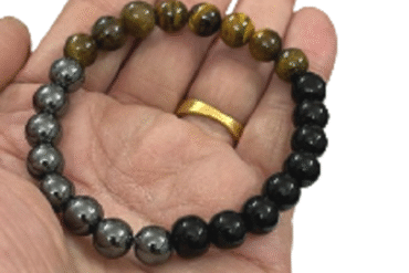 Triple Protection Bracelet For Good Luck (8MM Beads) (1 Pc)