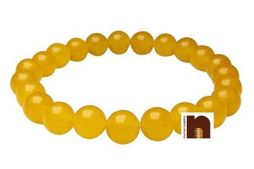 Yellow Aventurine Stretchable Round Beads Bracelet (1 Pc)