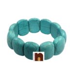 Turquoise | Firoza Gemstone Stretchable Bracelet For Men & Women (Big Beads) (1 Pc)