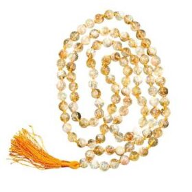 Natural & Original Citrine | Sunela Round Beads Mala for Men & Women (109 Beads) (1 Pc)
