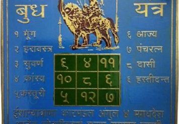 Shri Budh Yantra in Brass Colour Yantra for Puja (8 Cms) (1 Pc)
