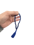 Blue Hakik | Agate Round Beads Mala for Jaap (8 MM) (27 Beads) (1 Pc)