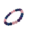 Amethyst, Rose Quartz & Lapis Lazuli Bracelet For Men & Women (8 MM) (1 Pc)