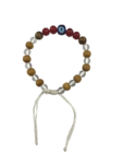 Numerology Bracelet With Wood, Crystal, Tiger's Eye Stones, Red Agate & Evil Eye Beads For Men & Women (8 MM) (1 Pc)