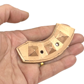 Vastu Copper Pyramid Arrow Strip Clockwise Vastu Arrow for Anti Clock Main Door Entrance & Staircase for Homes | Factories Etc. (9 Cms) (1 Pc)