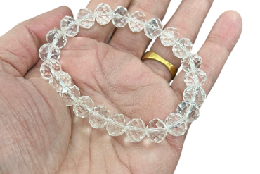 Crystal Bracelet Diamond Cut Crystal Bracelet Numerology Bracelet For Men & Women (8 MM)(1 Pc)