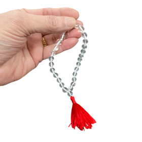 Crystal Mala Round Beads Mala for Jaap (8 MM) (27 Beads) (1 Pc)