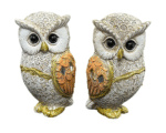 Feng Shui Vastu Owl in Resin for Good Luck (Height-10 Cms) (1 Set)