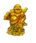 Feng Shui Laughing Buddha | Happy Man Standing with Wealth Potli (Height 9 Cms) (1 Pc)
