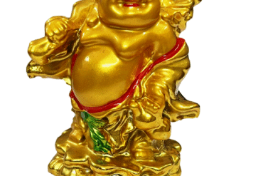 Feng Shui Laughing Buddha | Happy Man Standing with Wealth Potli (Height 9 Cms) (1 Pc)