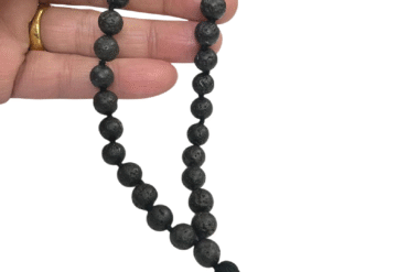 Lava | Jwalamukhi | Volcano Round Beads Mala for Jaap (8 MM) (27 Beads) (1 Pc)