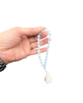 Moonstone Round Beads Mala for Jaap (8 MM) (27 Beads) (1 Pc)