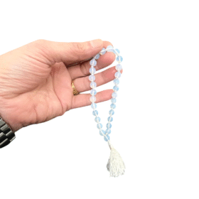 Moonstone Round Beads Mala for Jaap (8 MM) (27 Beads) (1 Pc)
