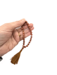Sun Stone | Gold Stone Round Beads Mala for Jaap (8 MM) (27 Beads) (1 Pc)