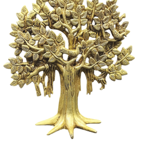 Kalpavriksha Tree in Pure Brass | Wish Fulfilling Tree in Pure Brass Showpiece for Homes & Offices (1.25 Kgs Approx) (22 Cms Approx) (1 Pc)