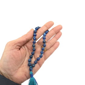 Lapis Lazuli Round Beads Mala for Jaap (8 MM) (27 Beads) (1 Pc)