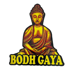 Magnetic Sticker | Fridge Magnet in MDF Wood for Home Decoration | Fridge Etc (Bodh Gaya) (10 Cms) (1 Pc)