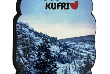 Magnetic Sticker | Fridge Magnet in MDF Wood for Home Decoration | Fridge Etc (I Love Kufri) (10 Cms) (1 Pc)