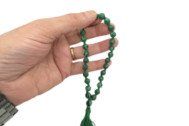 Malachite Round Beads Mala for Jaap (8 MM) (27 Beads) (1 Pc)