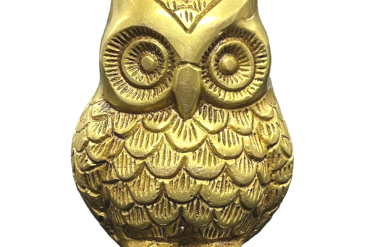 Brass Owl Showpiece for Vastu, Feng Shui & Good Luck (9 Cms) (1 Pc)