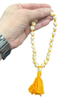 Ram Naam Tulsi Round Beads Mala for Jaap (10 MM Approx) (27 Beads) (1 Pc)
