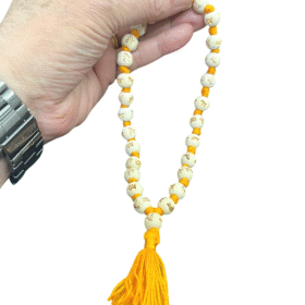 Ram Naam Tulsi Round Beads Mala for Jaap (10 MM Approx) (27 Beads) (1 Pc)