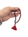 Red Chandan | Sandalwood Round Beads Mala for Jaap Chanting (8 MM) (27 Beads) (1 Pc)