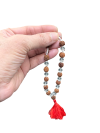Rudraksha Crystal Mala Round Beads Mala for Jaap (8 MM) (27 Beads) (1 Pc)