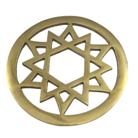 Vastu Round Star Helix in Brass for North - East Direction | Vastu Correction & Positive Energy (12 Cms) (1 Pc)