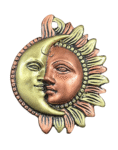 Sun Moon Idol | Surya Chandra Idol Wall Hanging in Mix Metal (16 Cms) (1 Pc)