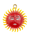 Lord Surya Idol | Surya Dev Idol Wall Hanging in Mix Metal (Coloured) (12 Cms) (1 Pc)