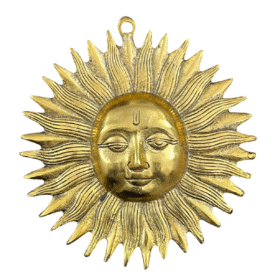 Surya Dev Idol | Lord Surya Idol Wall Hanging in Mix Metal (18 Cms) (1 Pc)