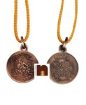 Shri Baglamukhi Yantra Locket | Pendant In Pure Copper (Oxidized Finish) (7 Grams Approx) (1 Pc)