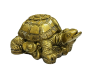Feng Shui Vastu Tortoise | Turtle On Ingot & Lucky Coins Showpiece in Polyresin (10 Cms) (1 Pc)