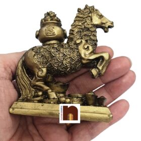 Feng Shui Wealth | Money Horse with Wealth Pot For Wealth & Good Luck (1 Pc)