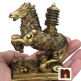 Feng Shui Wealth | Money Horse with Education Tower For Wealth, Education & Good Luck (1 Pc)