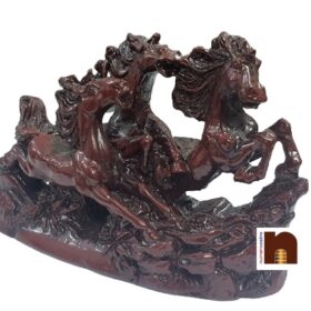 Feng Shui Three Running Horses | Cherry | Red Colour Horses for Good Luck (1 Pc)
