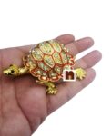 Feng Shui Bejewelled Tortoise | Turtle | Kachua with Wish Fulfilling Comaptment (7 Cms) (1 Pc)
